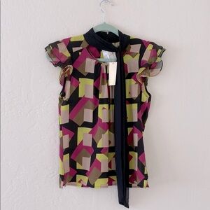 NWT Postella 100% Silk Blouse